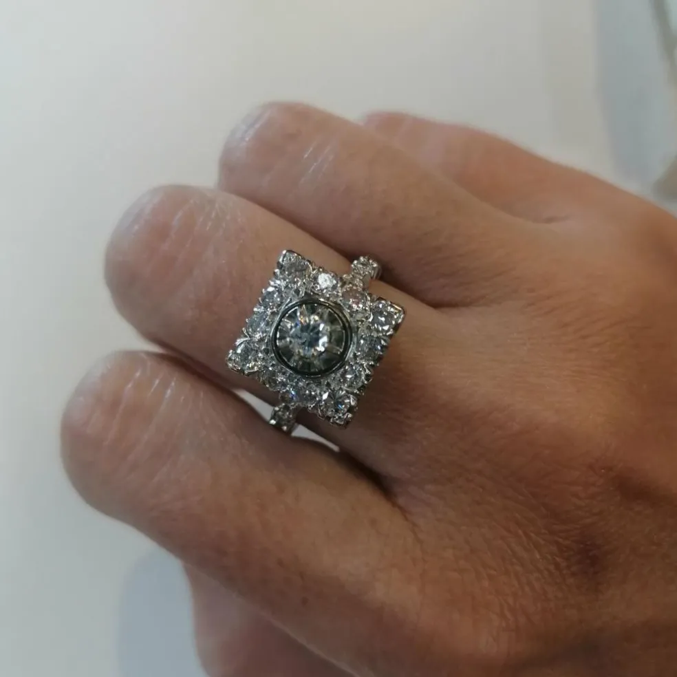 Bague Rétro diamants
