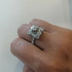 Bague Rétro diamants