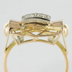 Bague rétro diamants