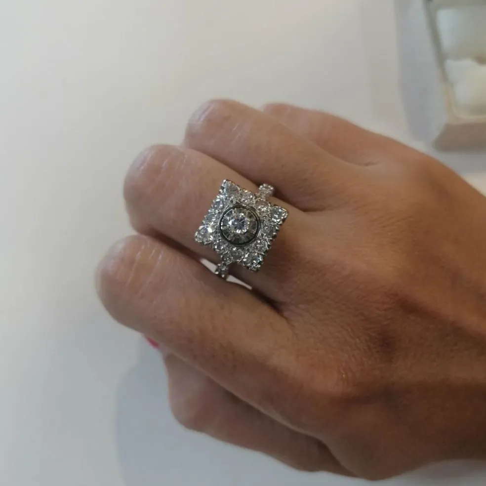 Bague Rétro diamants