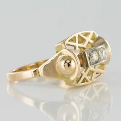 Bague rétro diamants