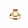 Bague rétro en or jaune et citrine