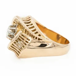 Bague Rétro Or jaune Diamant