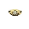 Bague rétro or jaune sertie d'un diamant