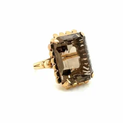 Bague Rétro Quartz Fumé