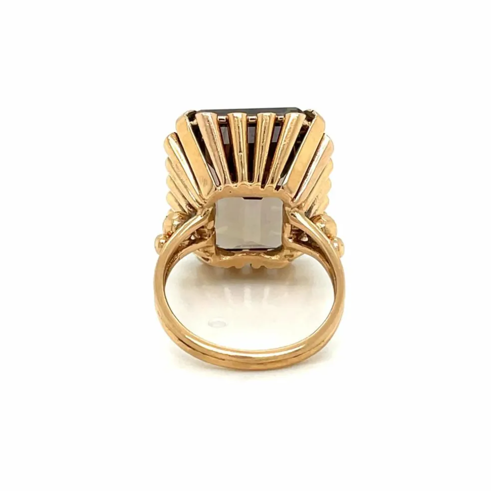 Bague Rétro Quartz Fumé