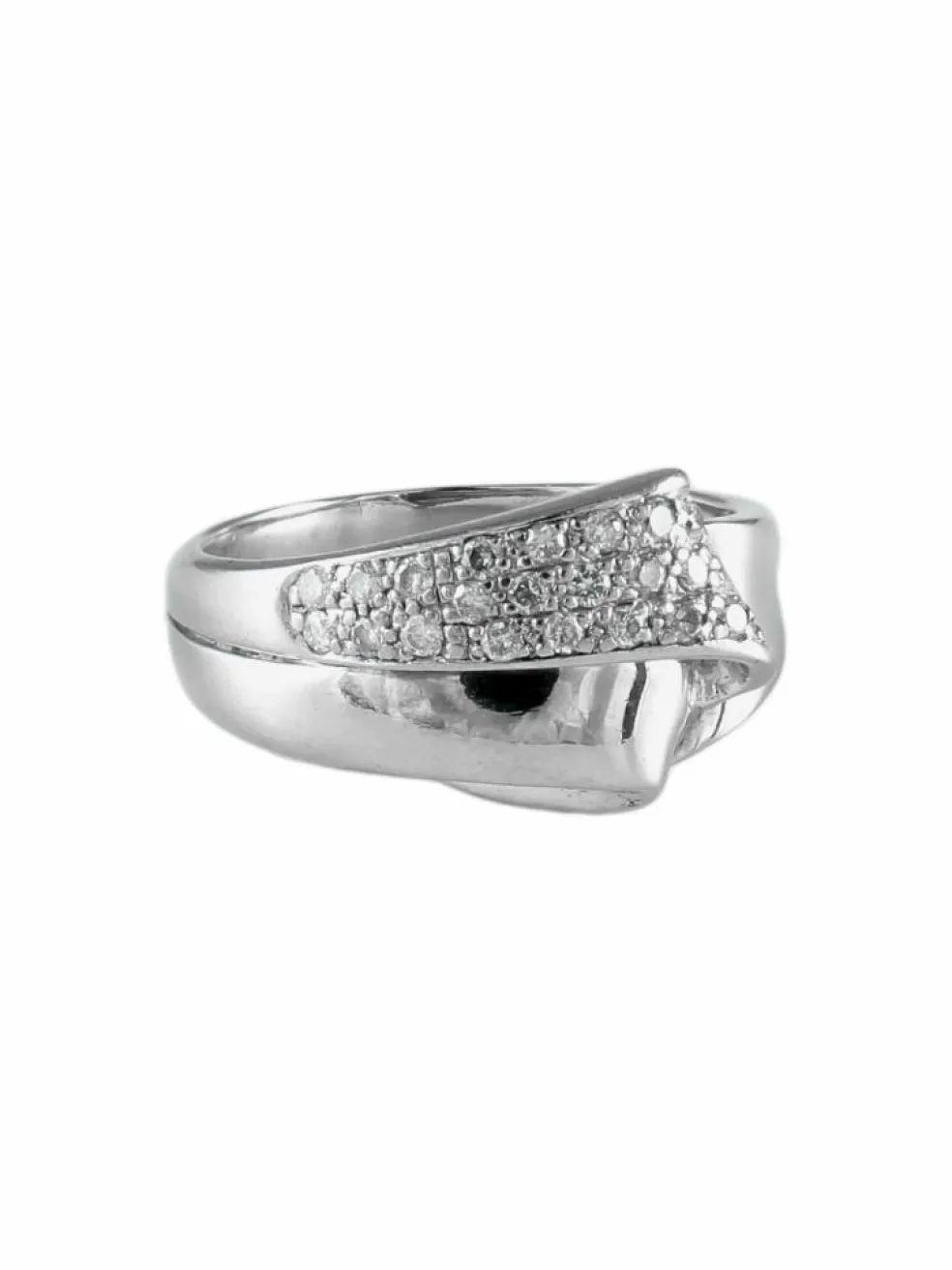 BAGUE "RUBAN" OR & DIAMANTS