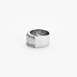 Bague ruban or blanc diamants