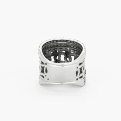 Bague ruban or blanc et diamants
