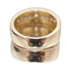 Bague ruban or jaune, triple rangée diamants