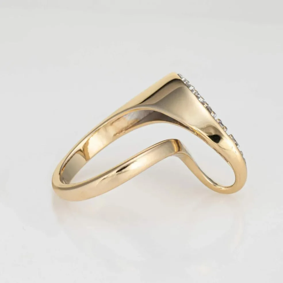Bague Ruban Vintage Diamant Or Jaune