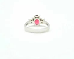Bague rubellite et diamant