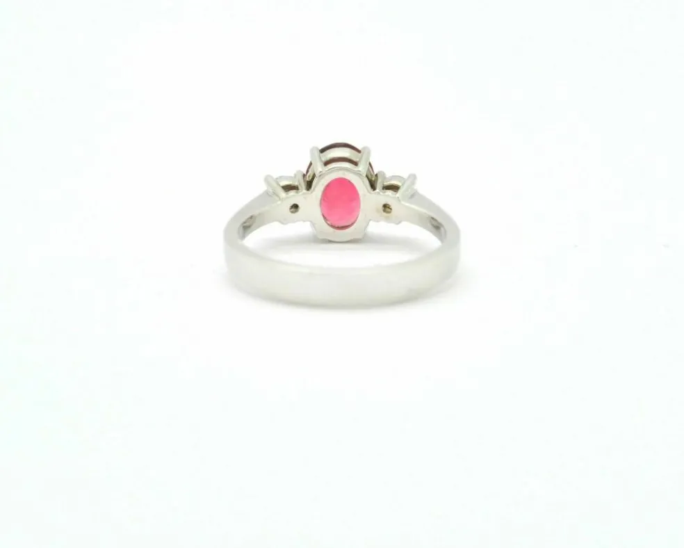 Bague rubellite et diamant