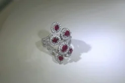 Bague Rubis 180 diamants