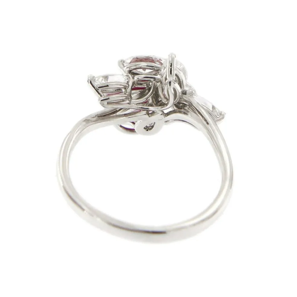 Bague rubis cabochon et diamants