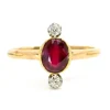 Bague, Rubis, Diamant,