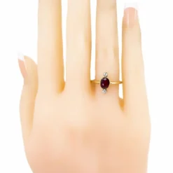 Bague, Rubis, Diamant,