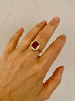 Bague Rubis Diamant