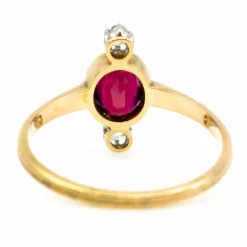 Bague, Rubis, Diamant,