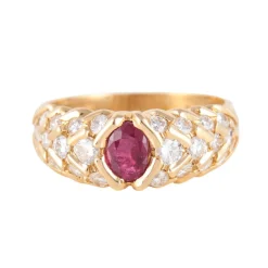 Bague Rubis Diamants