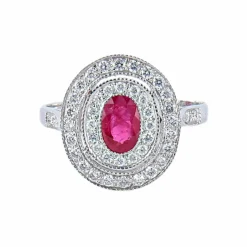 Bague Rubis Diamants