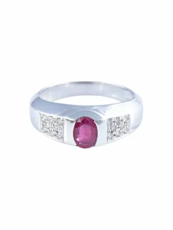 Bague Rubis Diamants