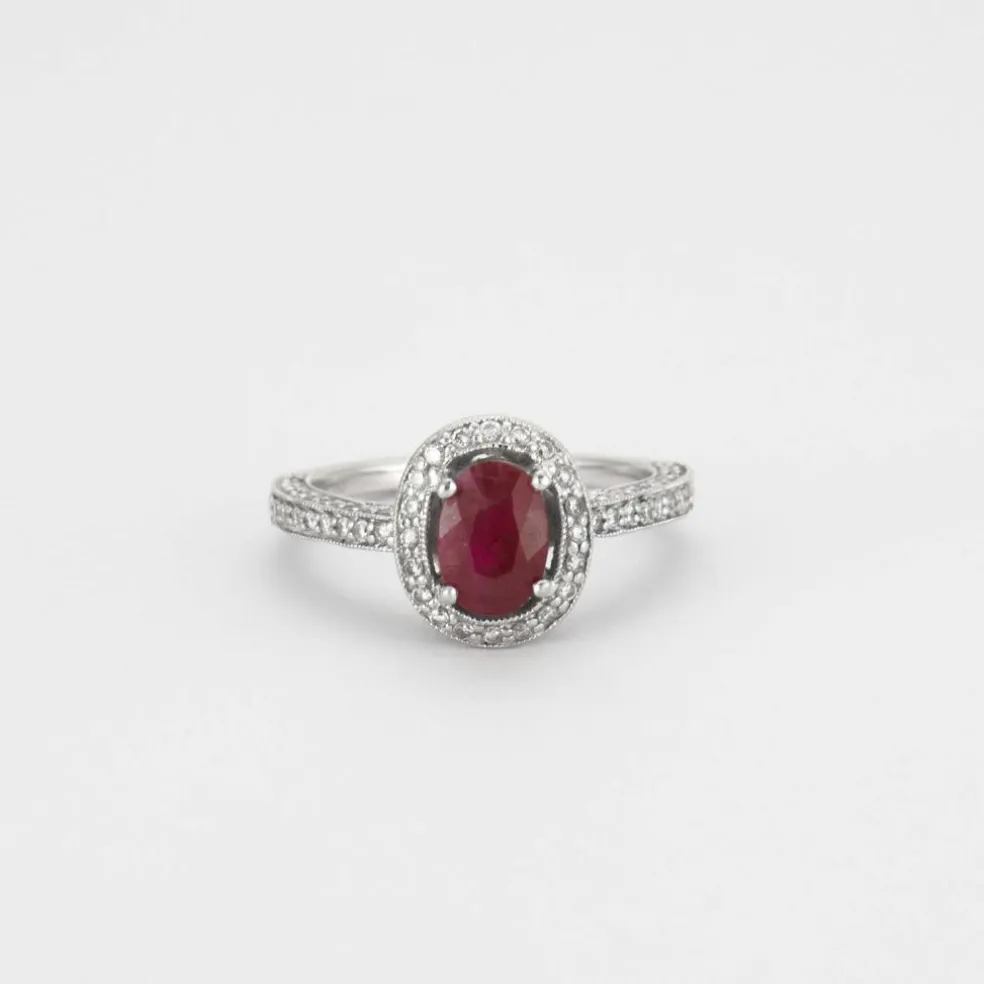 Bague Rubis Diamants