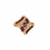 Bague rubis diamants