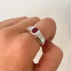 Bague Rubis Diamants