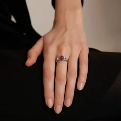 Bague rubis, diamants
