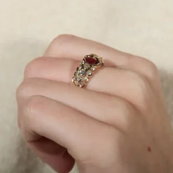 Bague Rubis Diamants