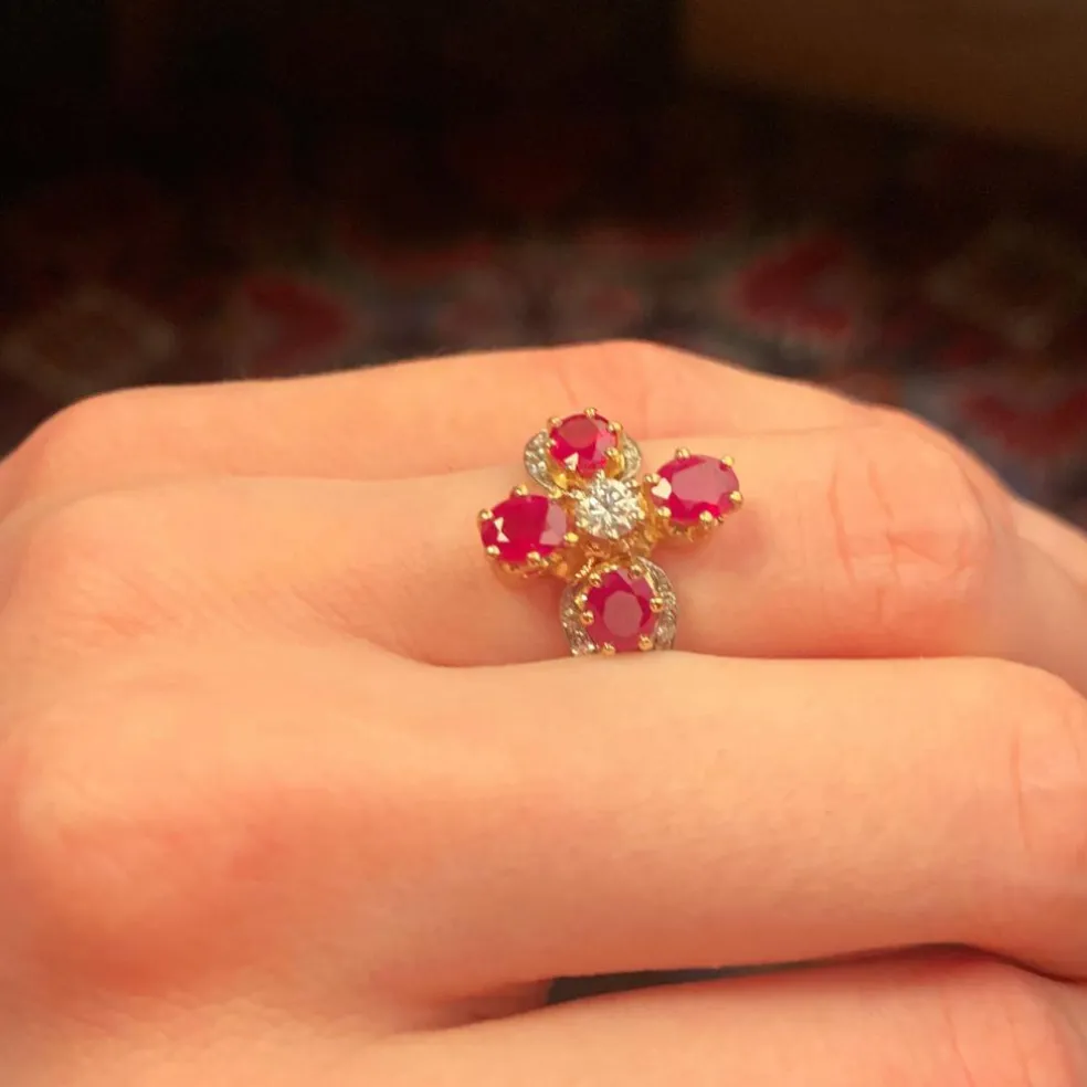 Bague Rubis Diamants