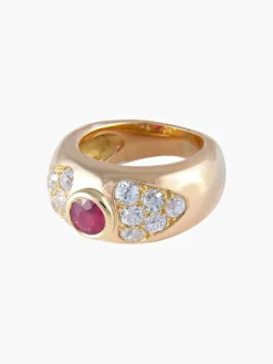 Bague Rubis Diamants
