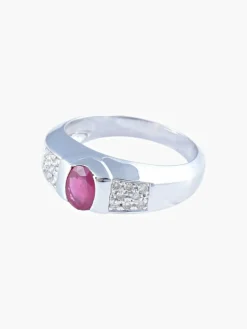 Bague Rubis Diamants