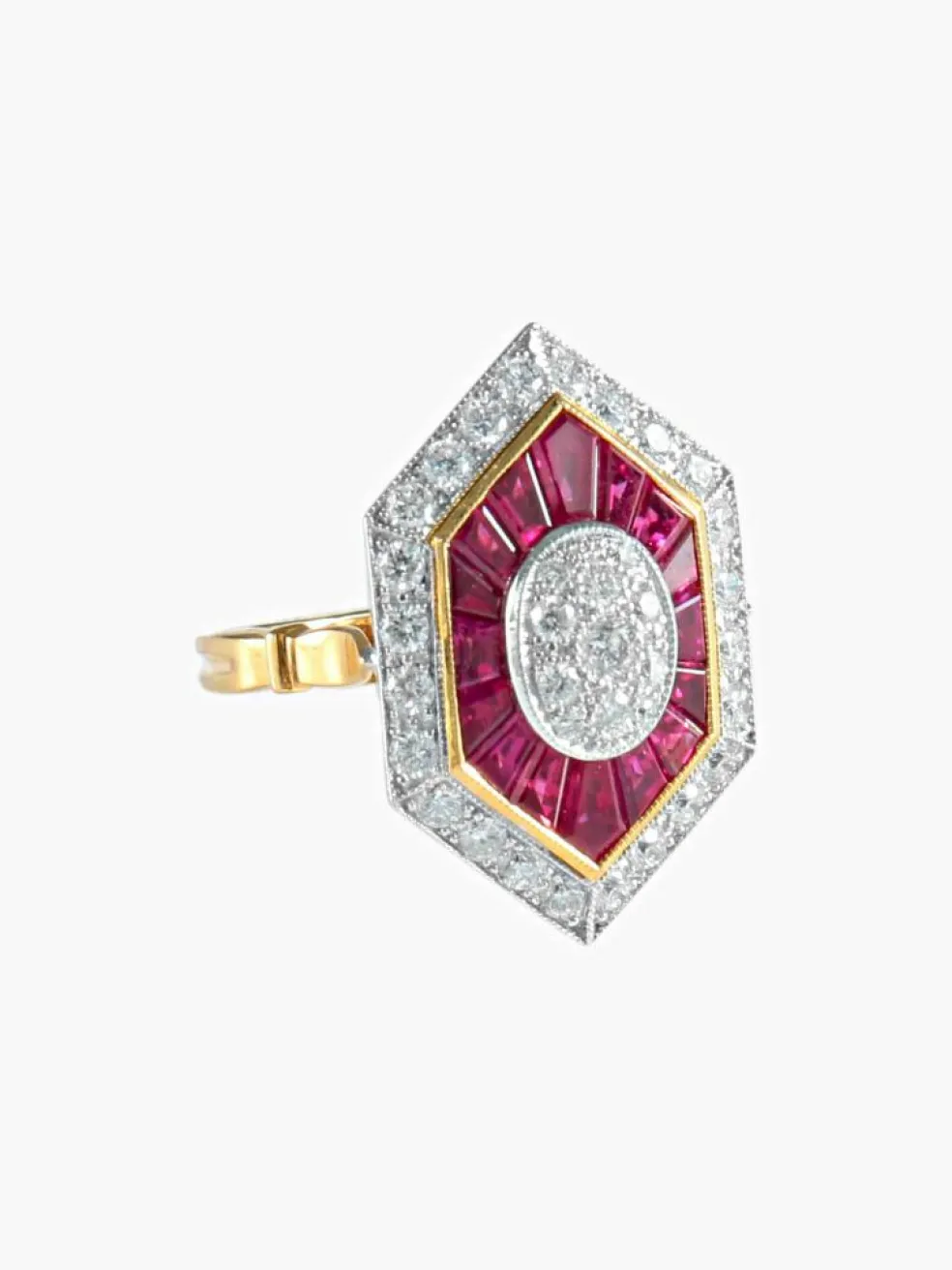 Bague Rubis Diamants