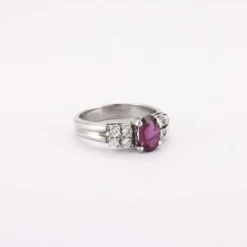 Bague rubis, diamants