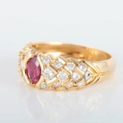 Bague Rubis Diamants