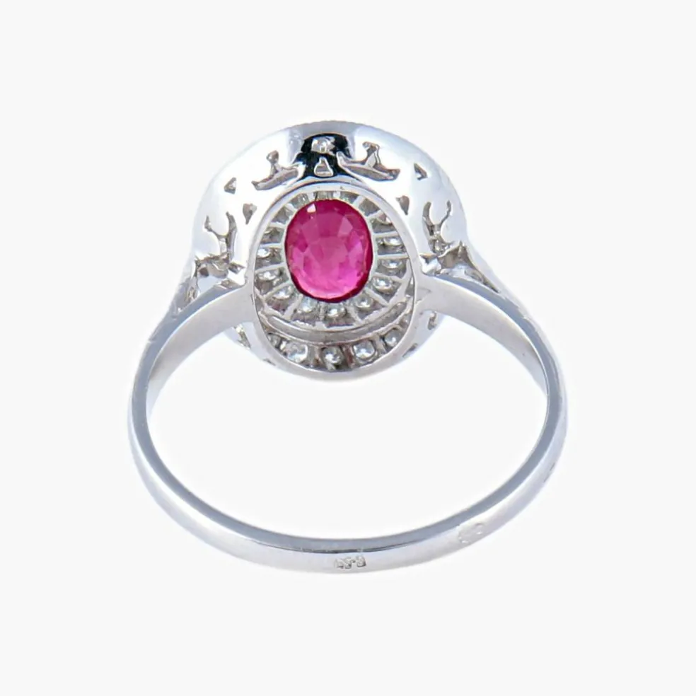 Bague Rubis Diamants