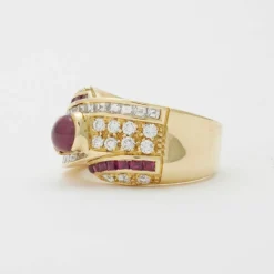 Bague rubis diamants
