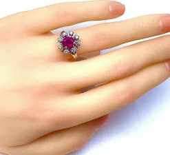 Bague Rubis Diamants