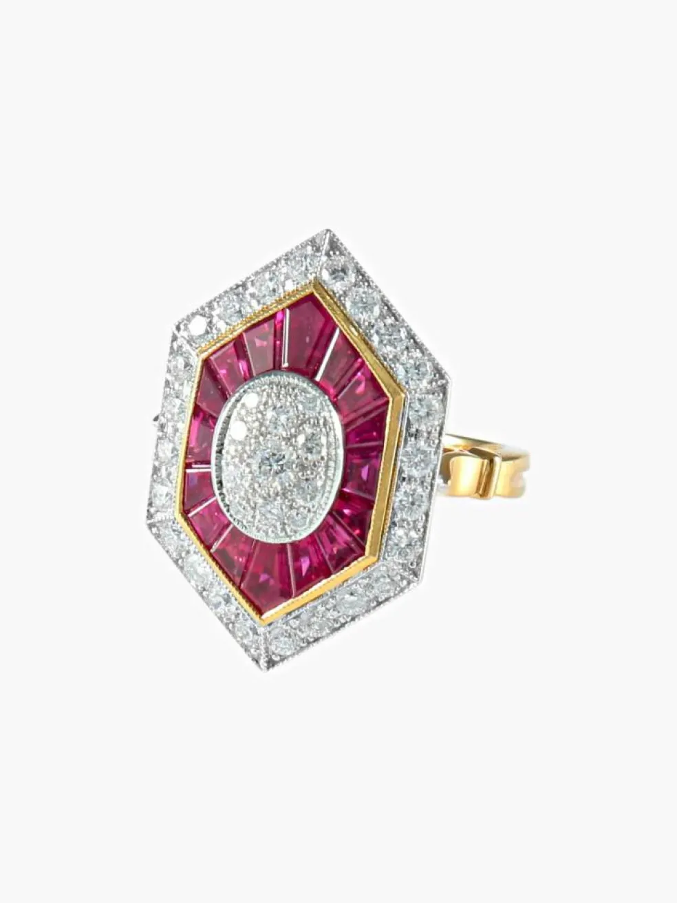 Bague Rubis Diamants