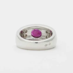 Bague rubis diamants