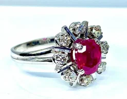 Bague Rubis Diamants