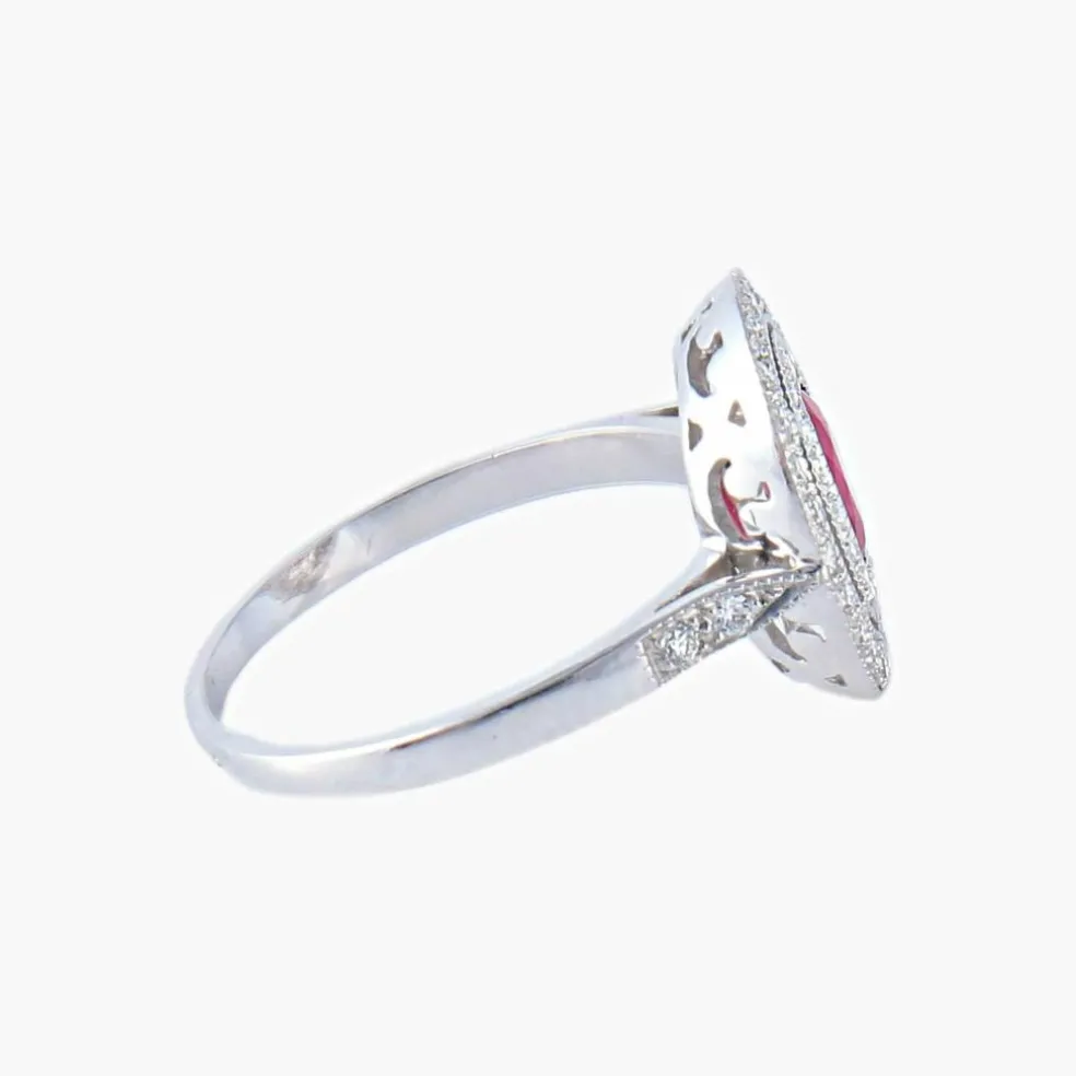 Bague Rubis Diamants