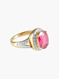 Bague Rubis Diamants