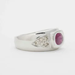 Bague rubis diamants