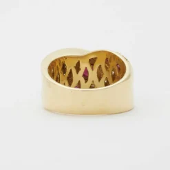 Bague rubis diamants