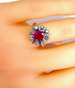 Bague Rubis Diamants