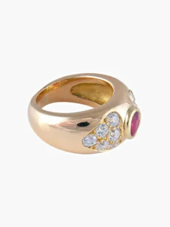 Bague Rubis Diamants