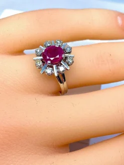 Bague Rubis Diamants